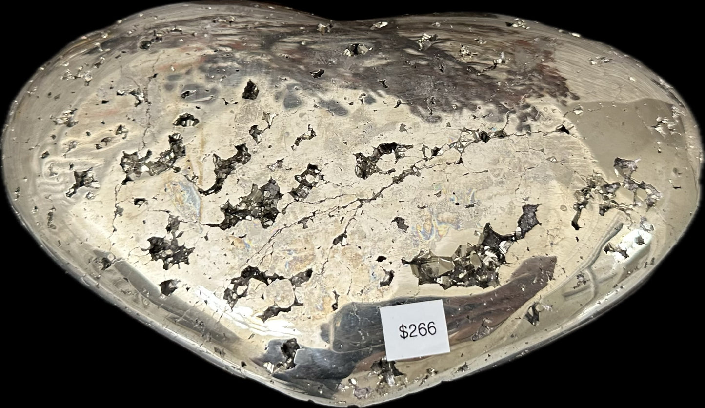 One-of-a-Kind Pyrite Heart (6” Wide)