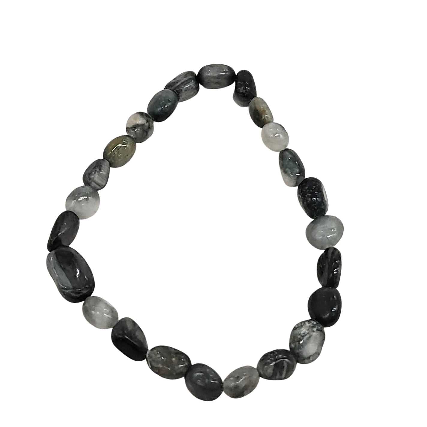 Bracelet - Blue Tiger Eye - Small Natural Shape Stones