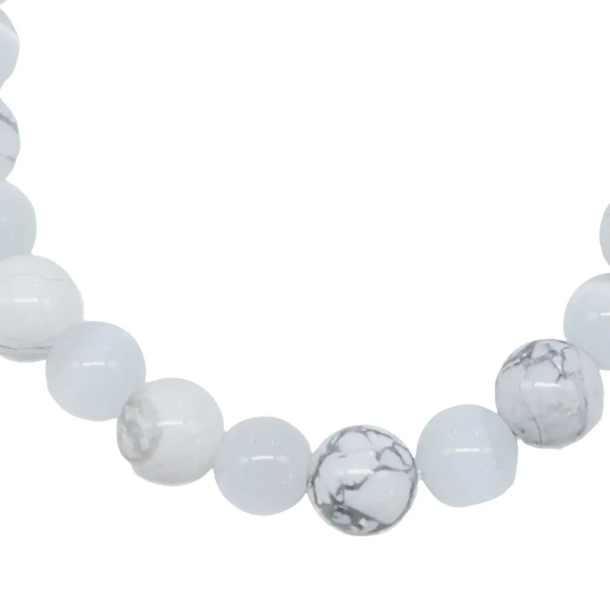 Bracelet - Howlite & Cat Eye - 8mm