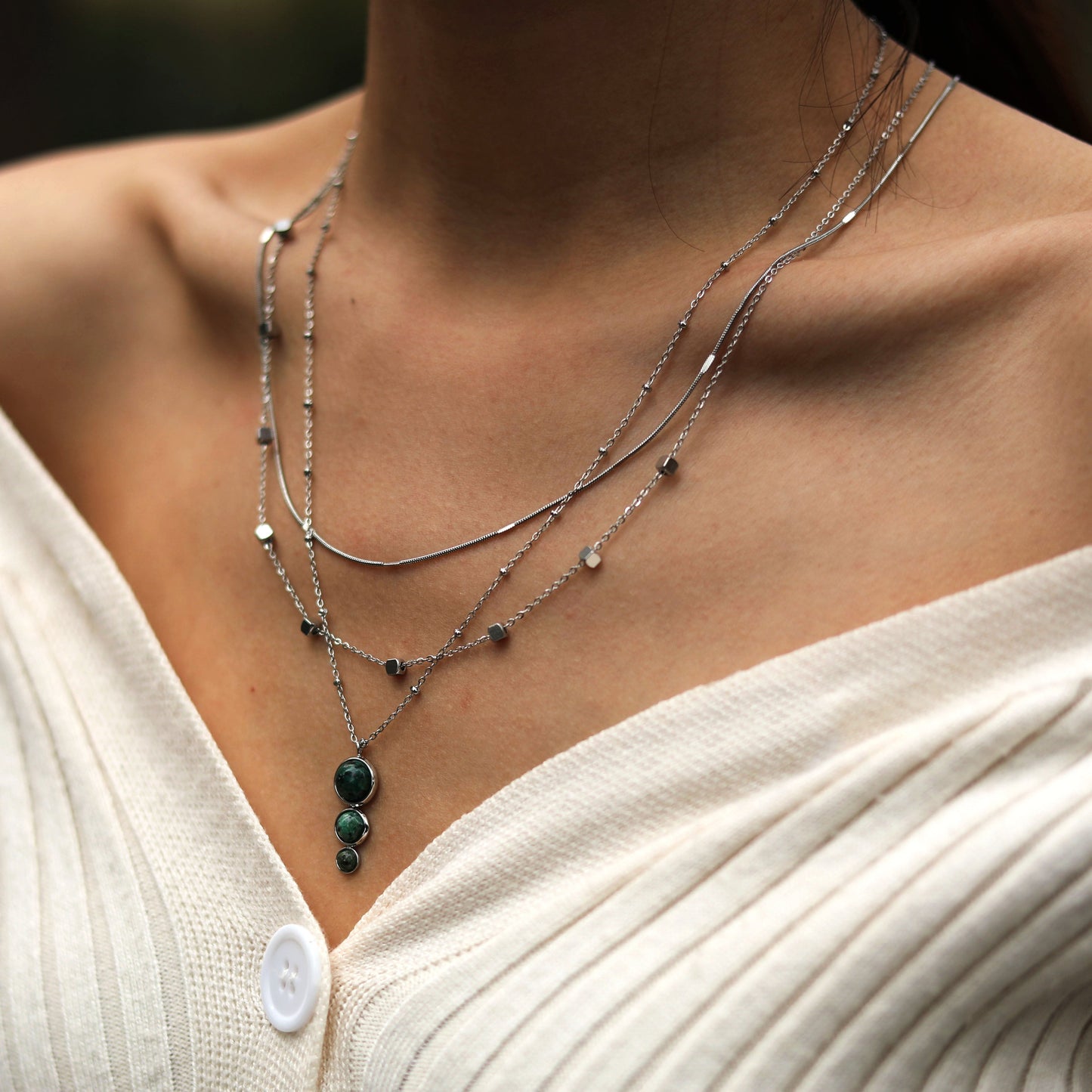 SVETA: Dainty Minimalist Silver Necklace