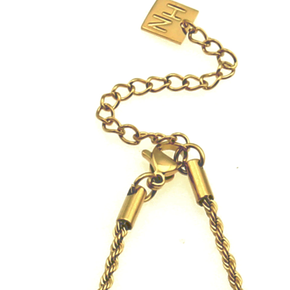 ULYANA: Rope Chain Gold Necklace - 16 Inches