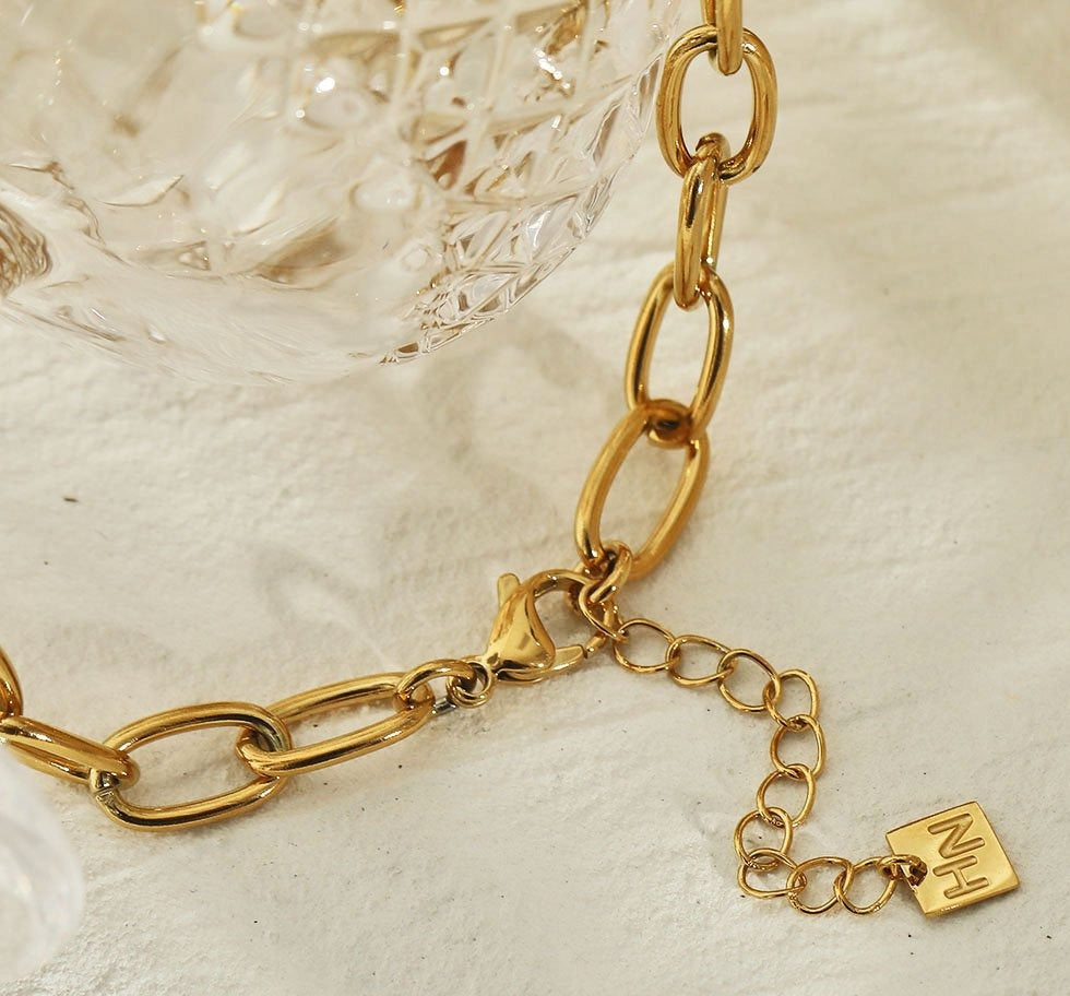 ZOIE: Duo Chain Link Statement Necklace