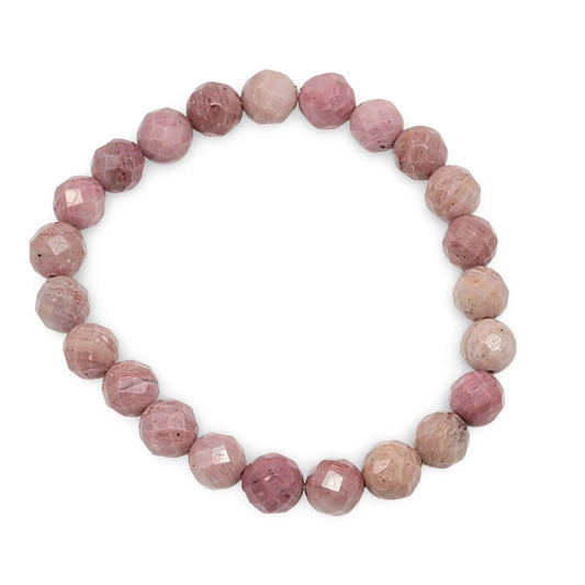 Bracelet - Facetted Rhodochrosite - 8mm