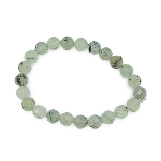 Bracelet - Facetted Prehnite - 8mm