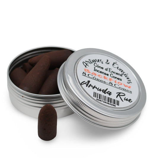 Incense - Backflow Cones - Arruda Rue - 8 Cones