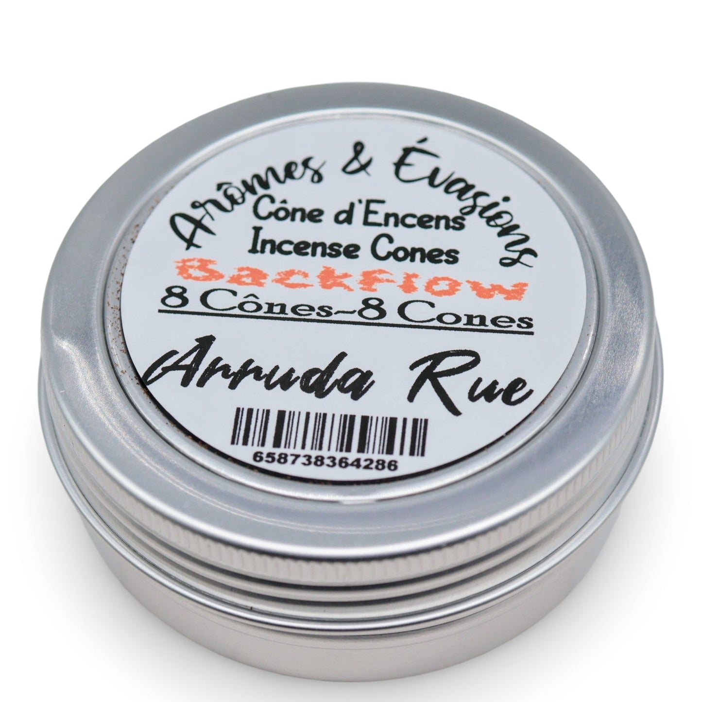 Incense - Backflow Cones - Arruda Rue - 8 Cones