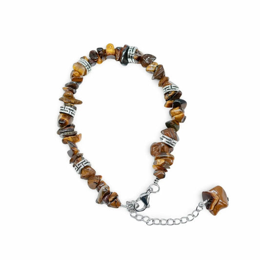 Bracelet - Tiger Eye - Chips - Adjustable