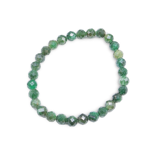 Bracelet - Emerald - Faceted - 6mm