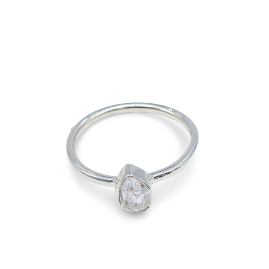 Ring - Assorted Shaped - Raw Herkimer Diamond on 925 sterling silver