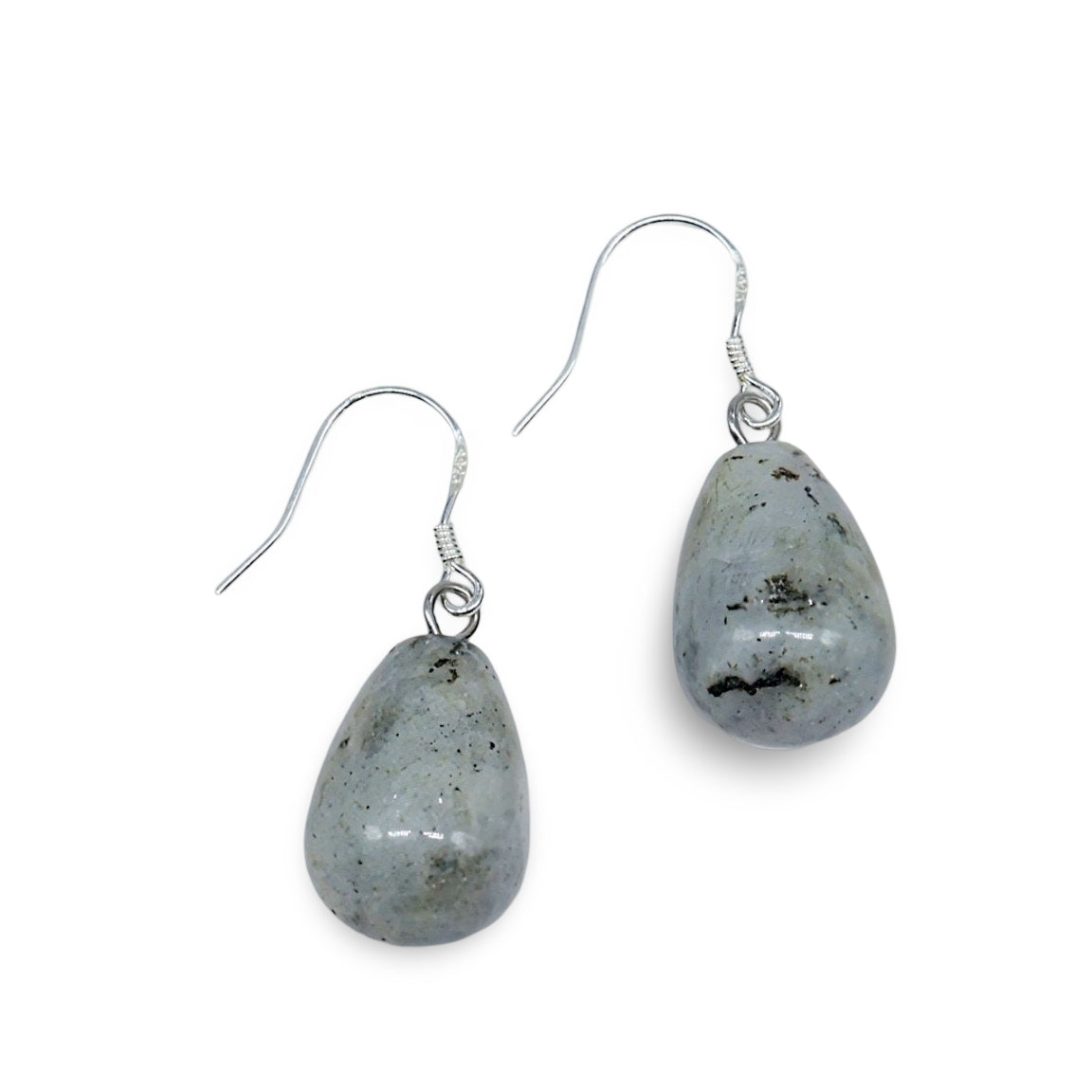 Earring - Natural Stone with 925 Sterling Silver Earring Hooks