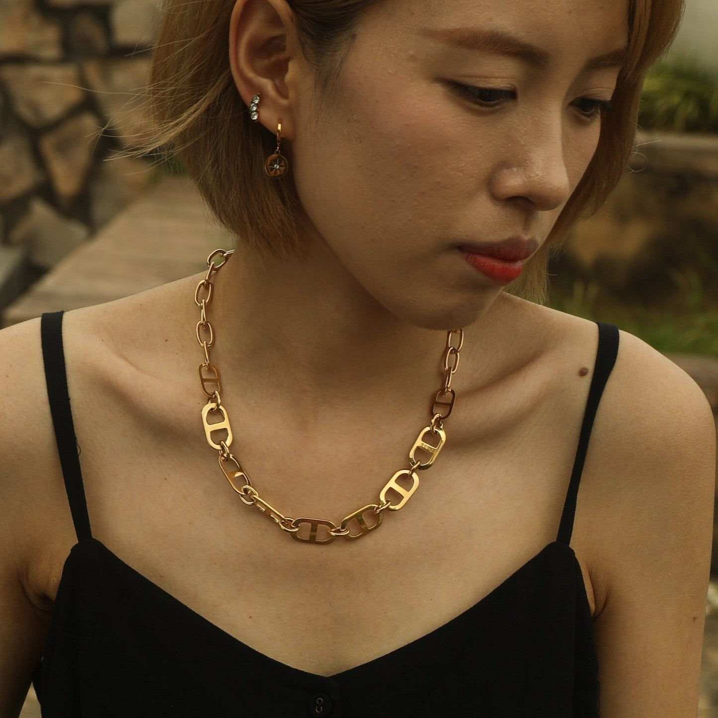 ZOIE: Duo Chain Link Statement Necklace