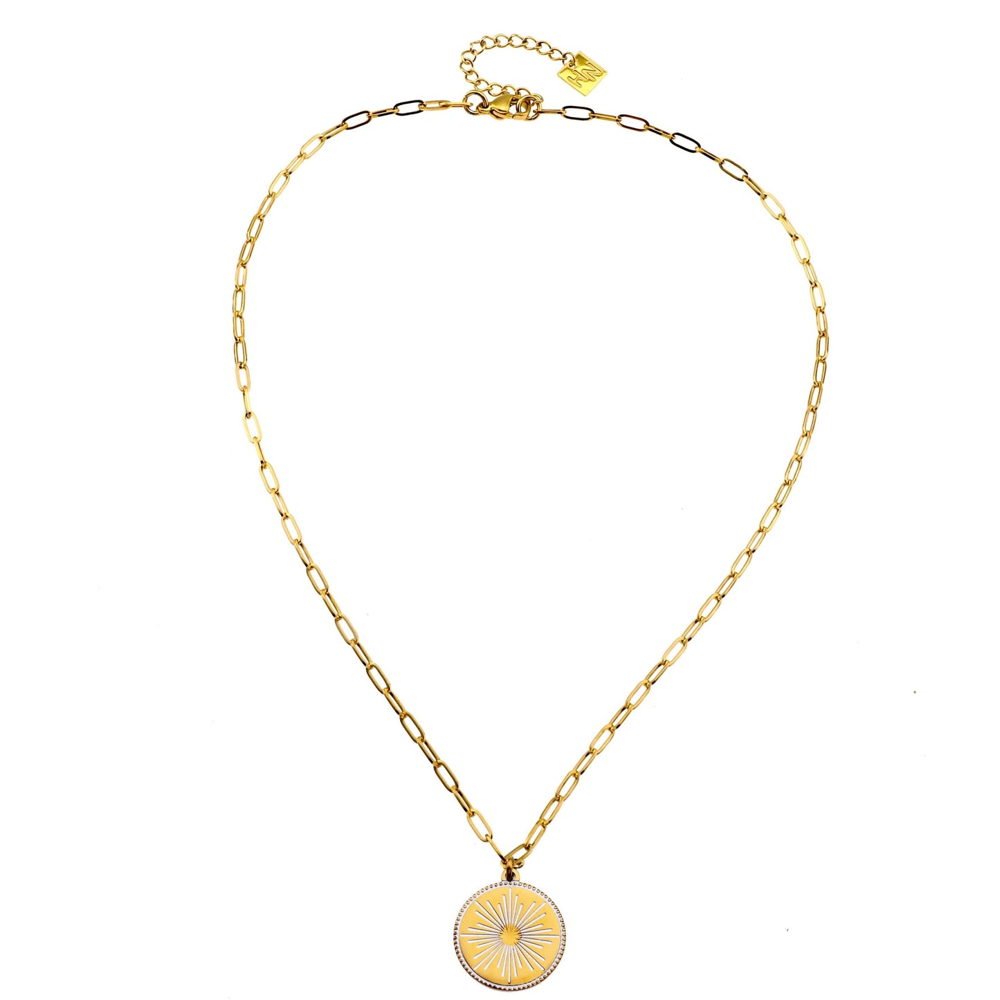 LUNA: "Star Burst" Enamel Pendant Necklace