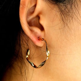 ADAMMA Sculptural Hoop Earrings