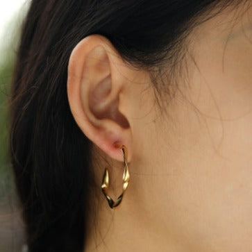 ADAMMA Sculptural Hoop Earrings