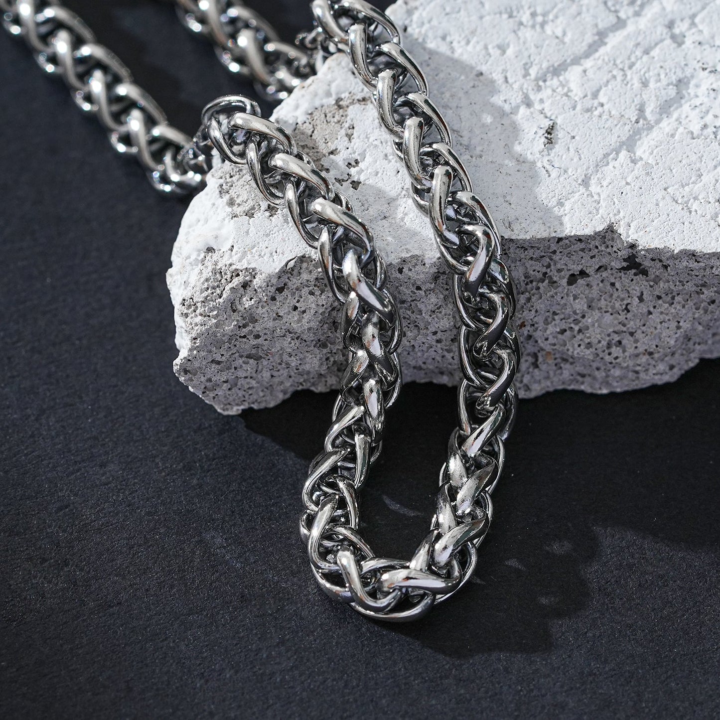 ALDWYCH: Unisex Chunky Silver Bracelet - Bold, Stylish & Versatile.