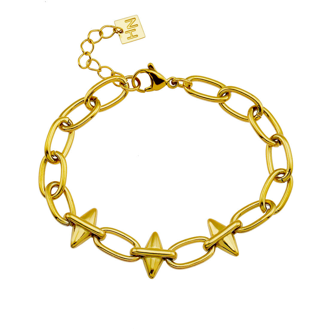 ALLYSON Link-Chain Bracelet with Industrial Shaped Driblets