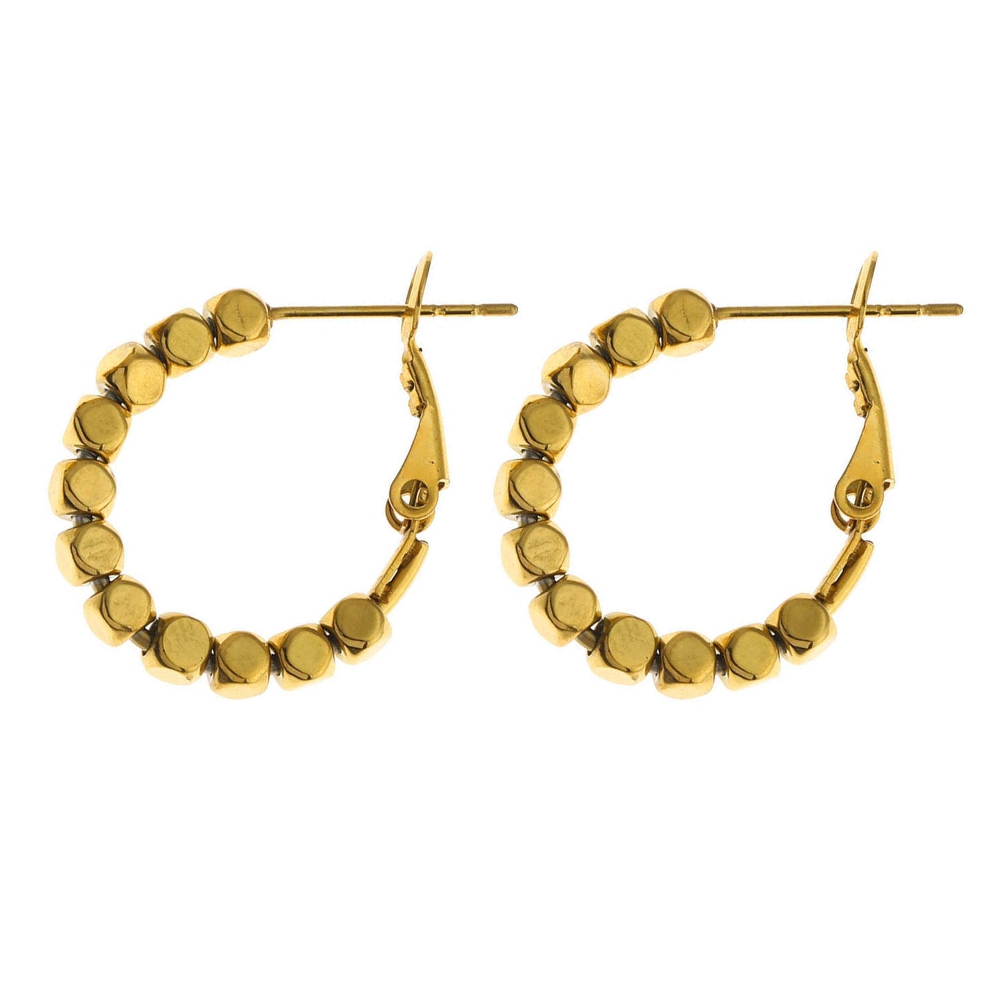ANDALI Square Beads Hoop Gold Earrings