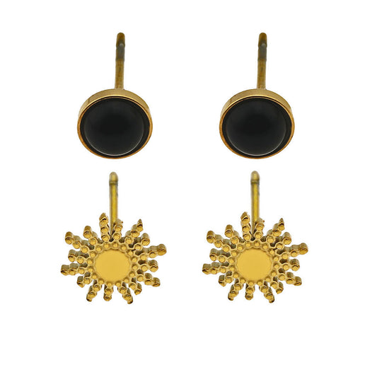 ASPEN 2-Pair Stud Earrings Set