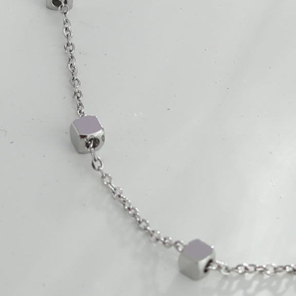 BEXLEY Square Beads Silver Necklace