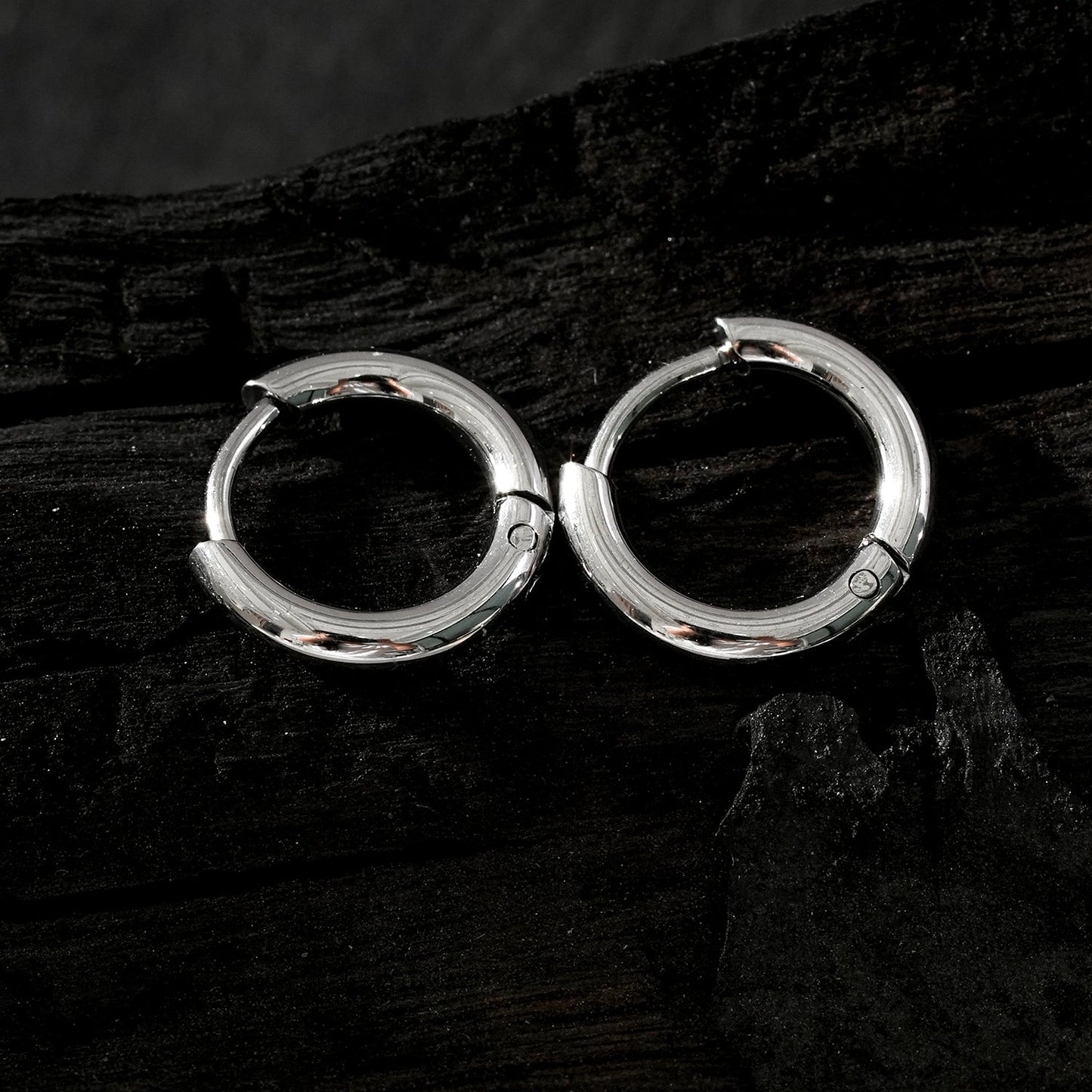 BIANCA Silver: Classic Essential Everyday Basic Round Silver Hoops. Available in 7 Sizes - 1cm to 6cm