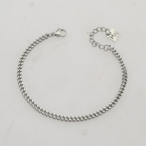 Style BILLIE: Cuban Link Chain Silver Bracelet