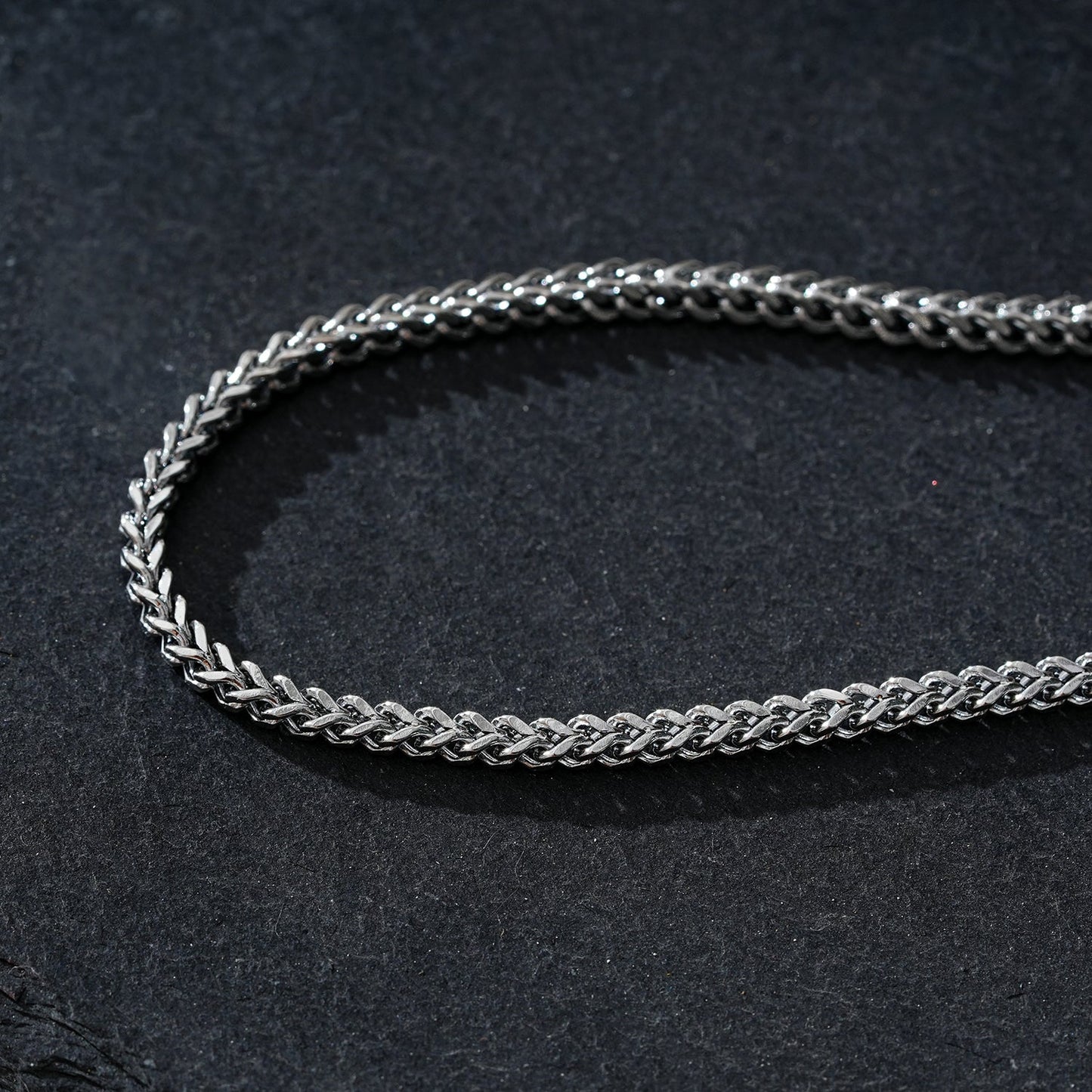 BILLIE LG: Cuban Link Chain Silver Anklet