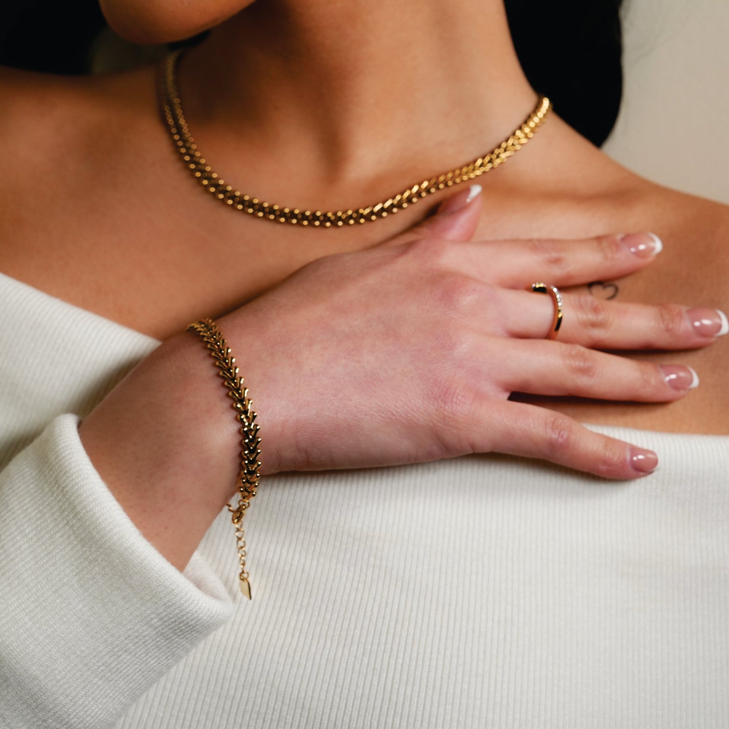 BLYTH:  Vintage-Inspired Linked Abstract Crest Bracelet