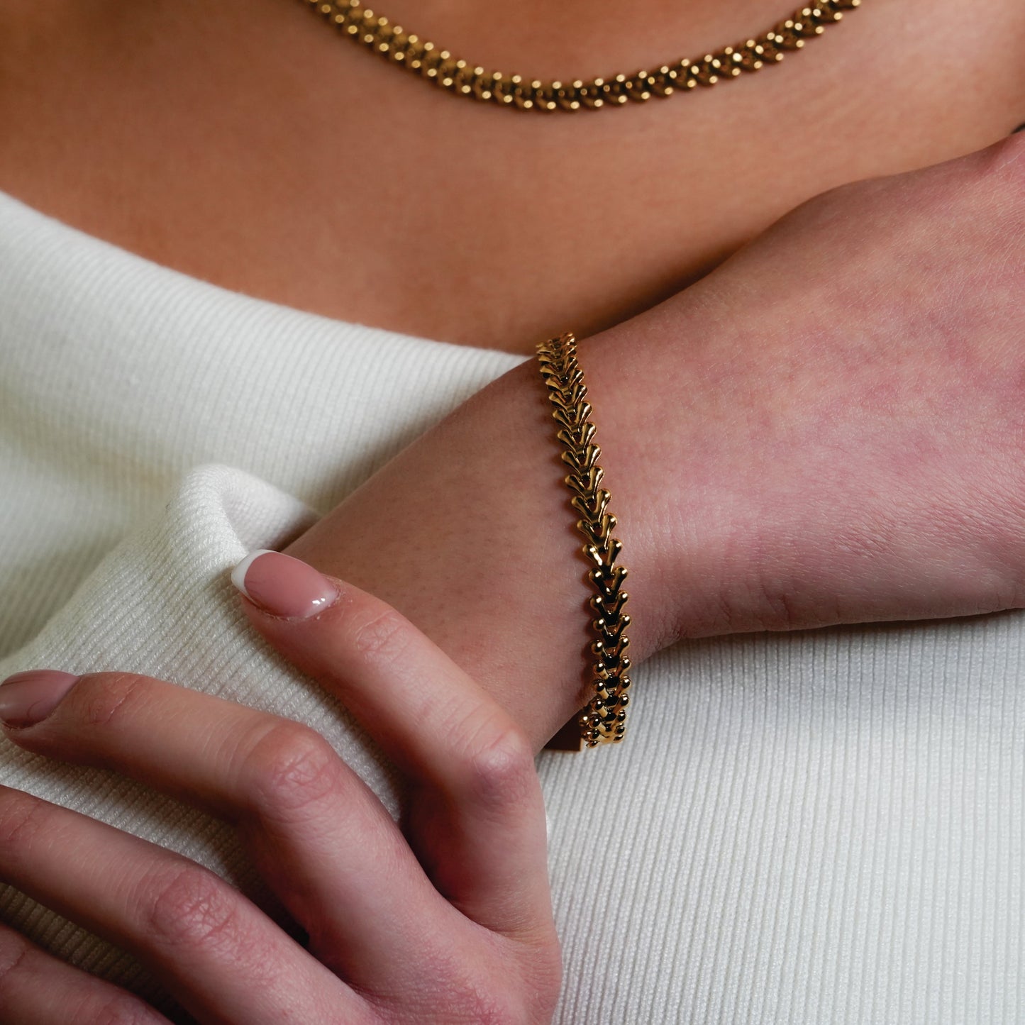 BLYTH:  Vintage-Inspired Linked Abstract Crest Bracelet