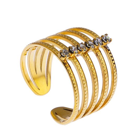 BONDY Multi Stacked Zirconia Ring