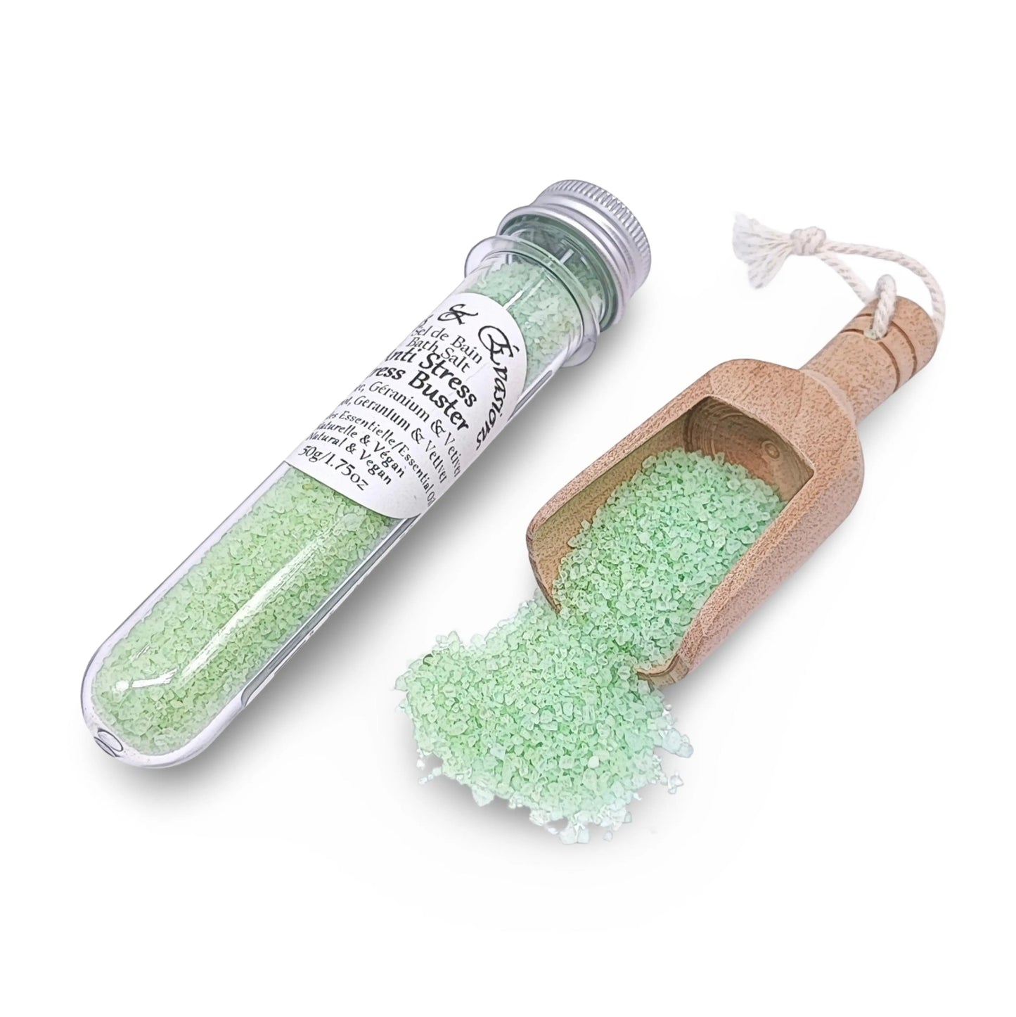 Bath Salt -Stress Buster Potion -Bergamot, Geranium & Vetiver Essential Oils