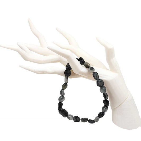 Bracelet - Blue Tiger Eye - Small Natural Shape Stones