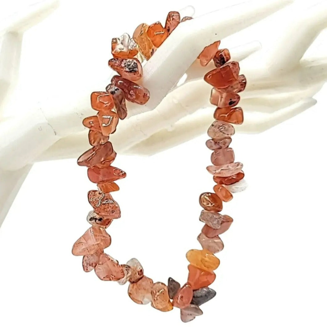 Bracelet - Carnelian & Red Agate - Chips