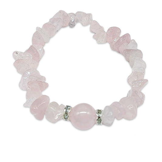 Bracelet - Rose Quartz - Chips & Bead