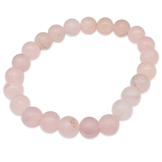 Bracelet - Rose Quartz - Frosted - 8mm