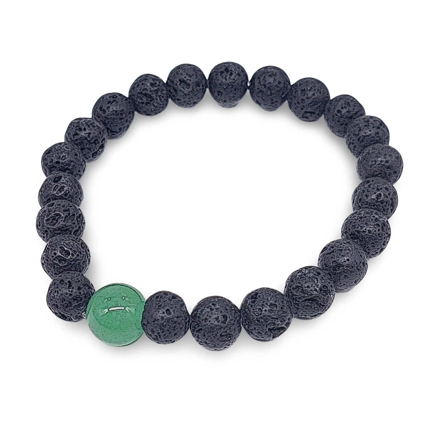 Bracelet - Lava Stone 8mm & Green Aventurine 10mm