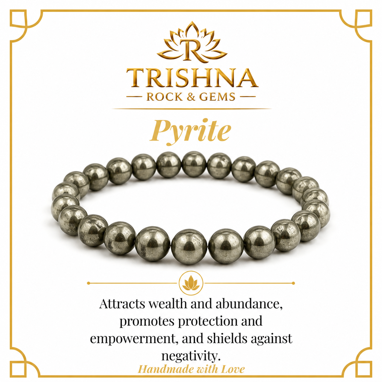 Bracelet en pyrite