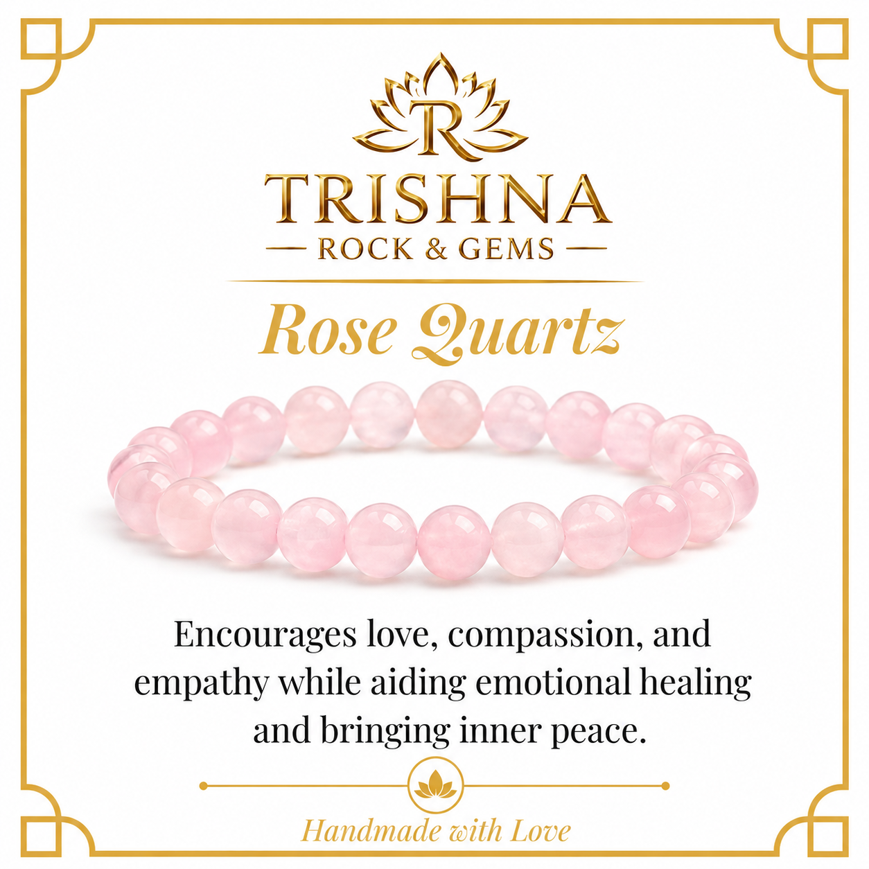 Bracelet en quartz rose