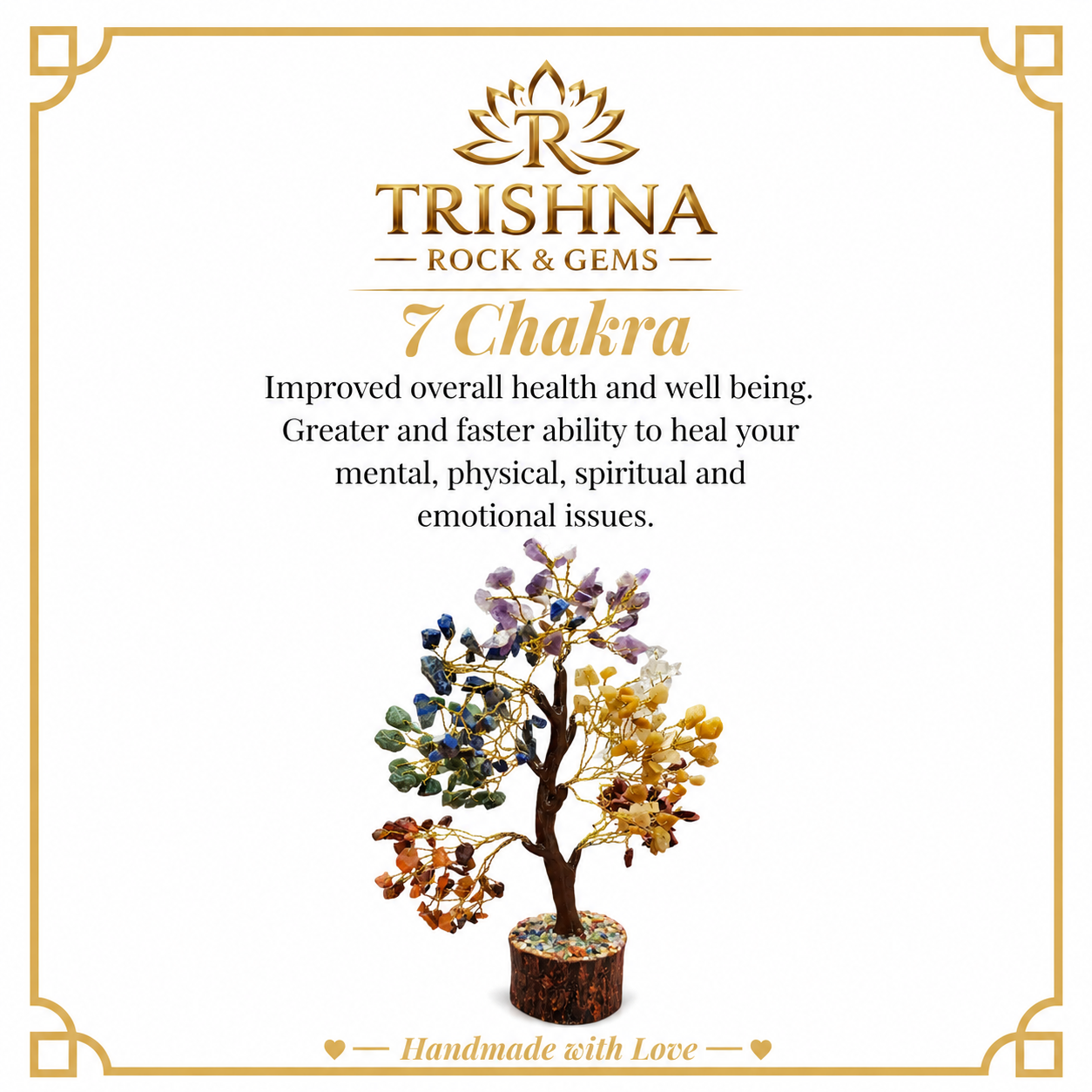7 Chakra Wooden Crystal Tree