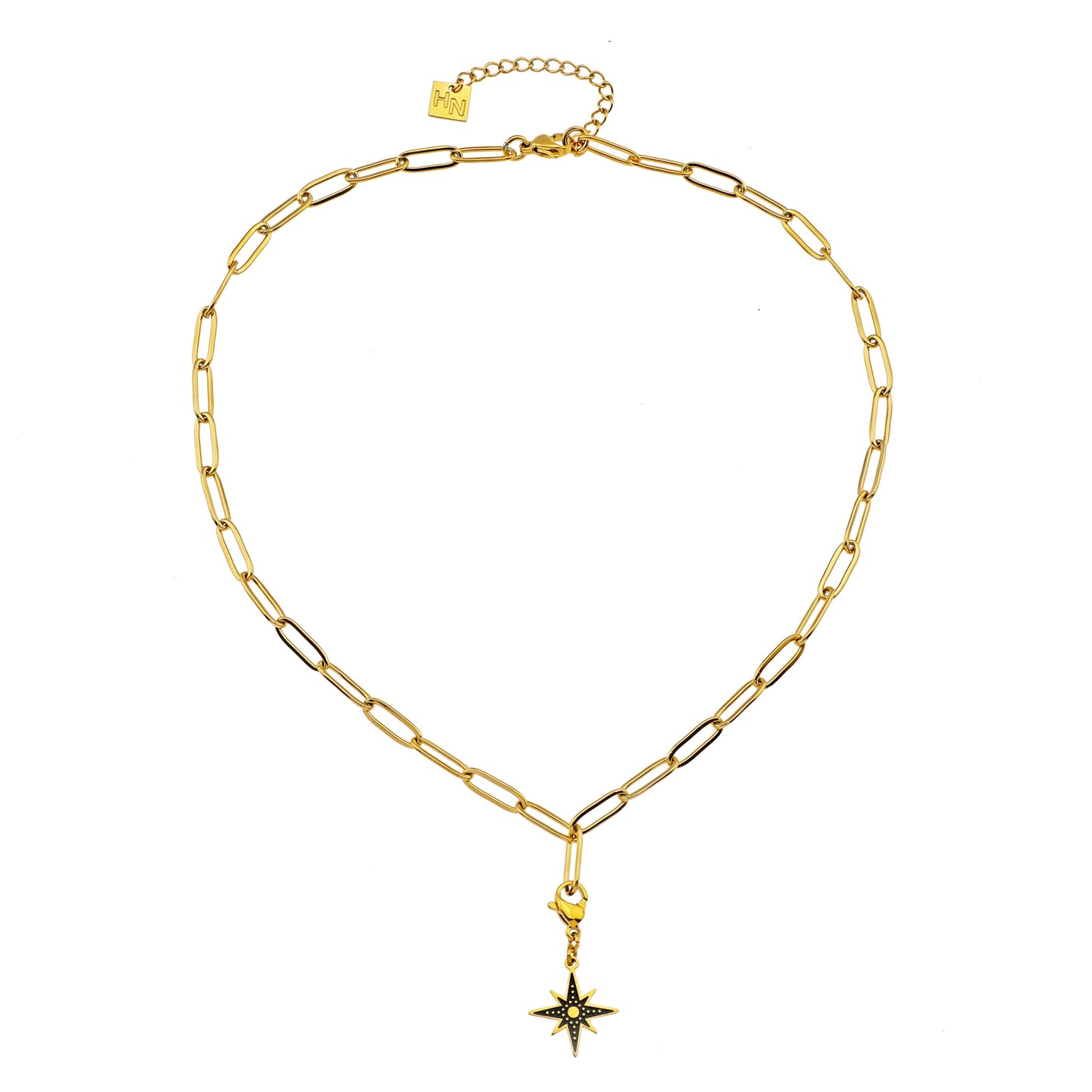 DALIA: Essential Gold Chain Link Paper-Clip Necklace