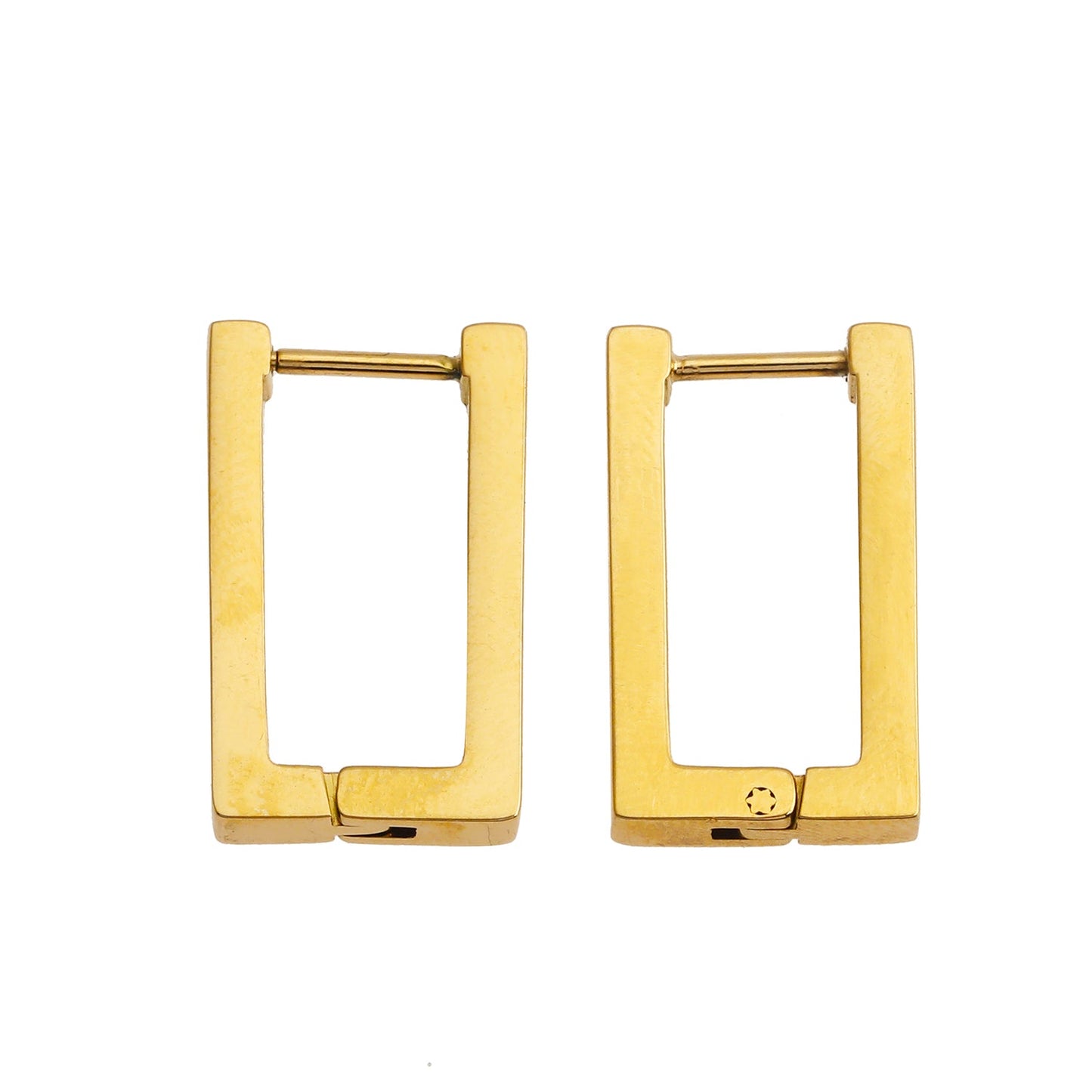 Style DELILAH: Rectangular Mini Hoop Earrings in Gold