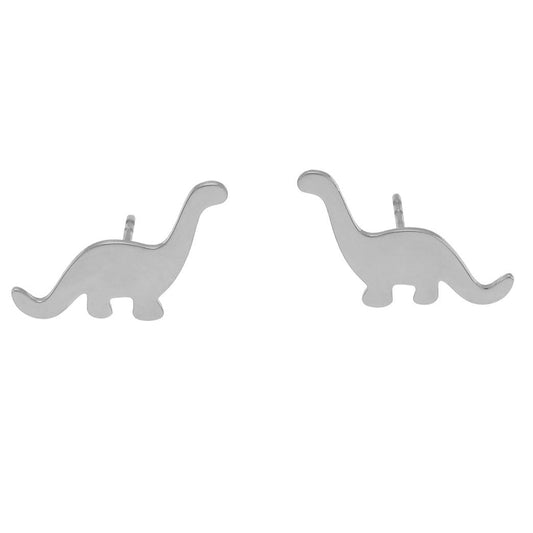 Style DINO: Dinosaur Stud Earrings in Silver