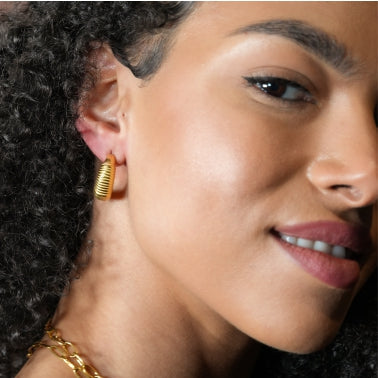 Style DOLCEDA: Art Deco Styled Geometric Hoop Earrings