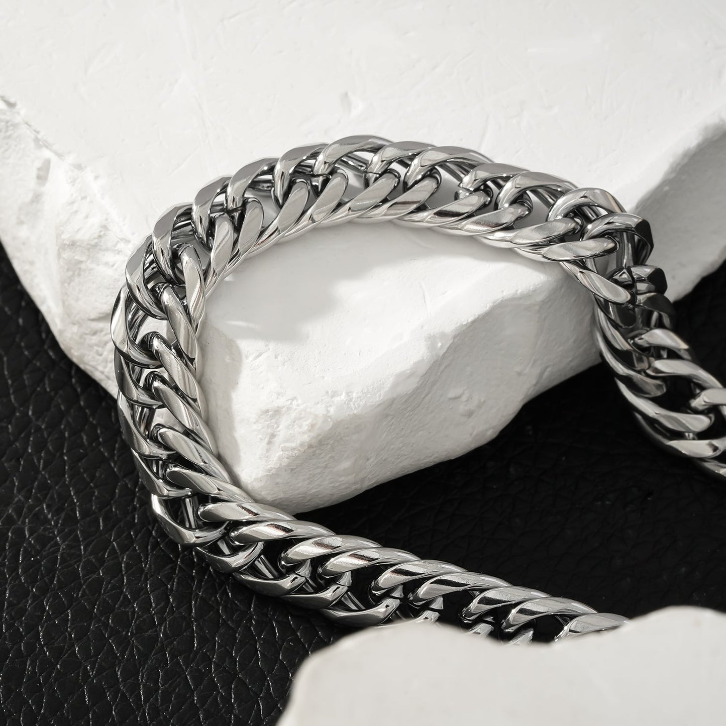 FARAJI: Unisex Chunky Silver Bracelet - Bold & Stylish - Unapologetically You!