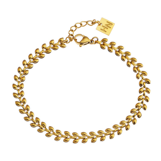 MAGDA Leafy Patterned Bold Bracelet