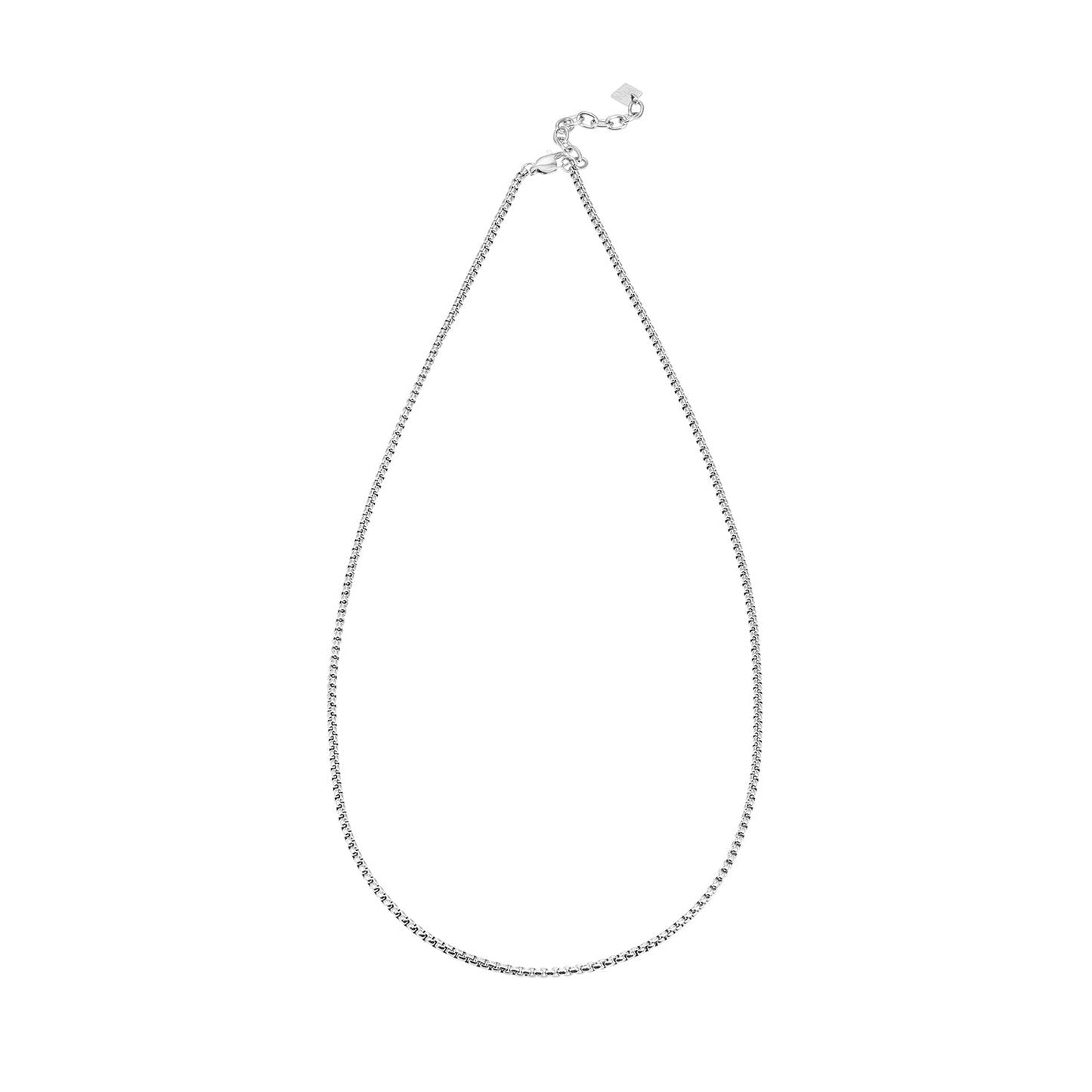 MOSI 24": Interlock Link Silver Chain Necklace for Women or Men