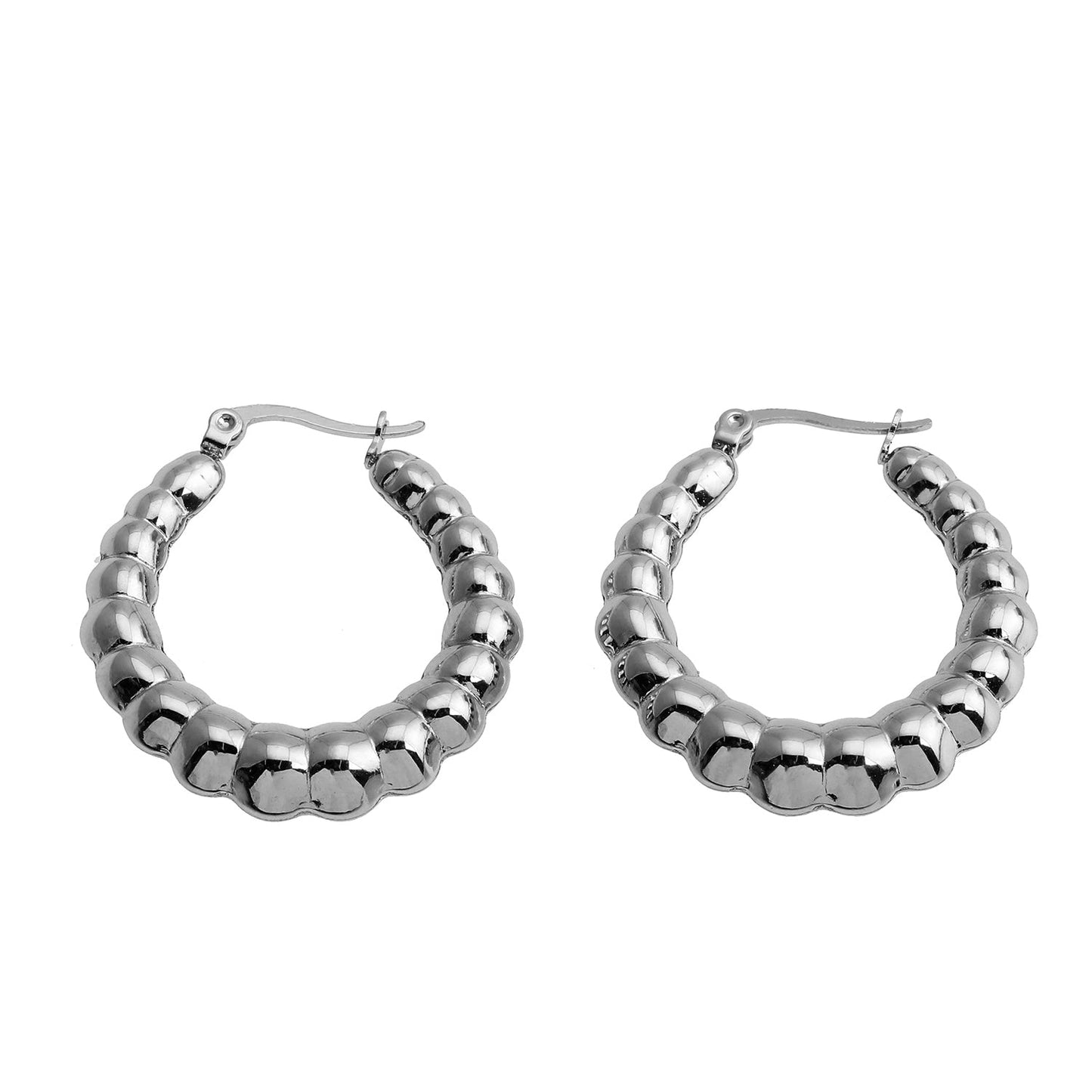 ANYA 72201S Croissant Hoops Silver