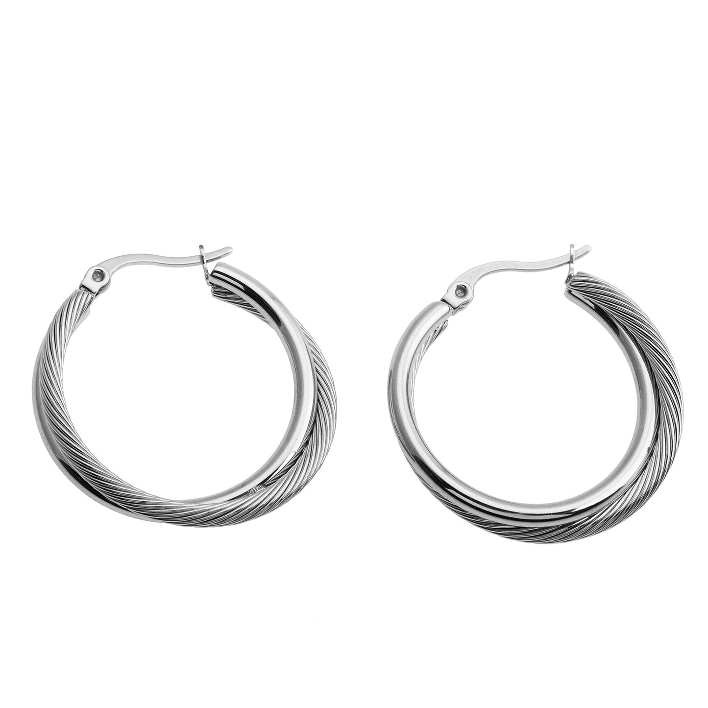 Style SAJAN: Double Hoop Silver Earrings