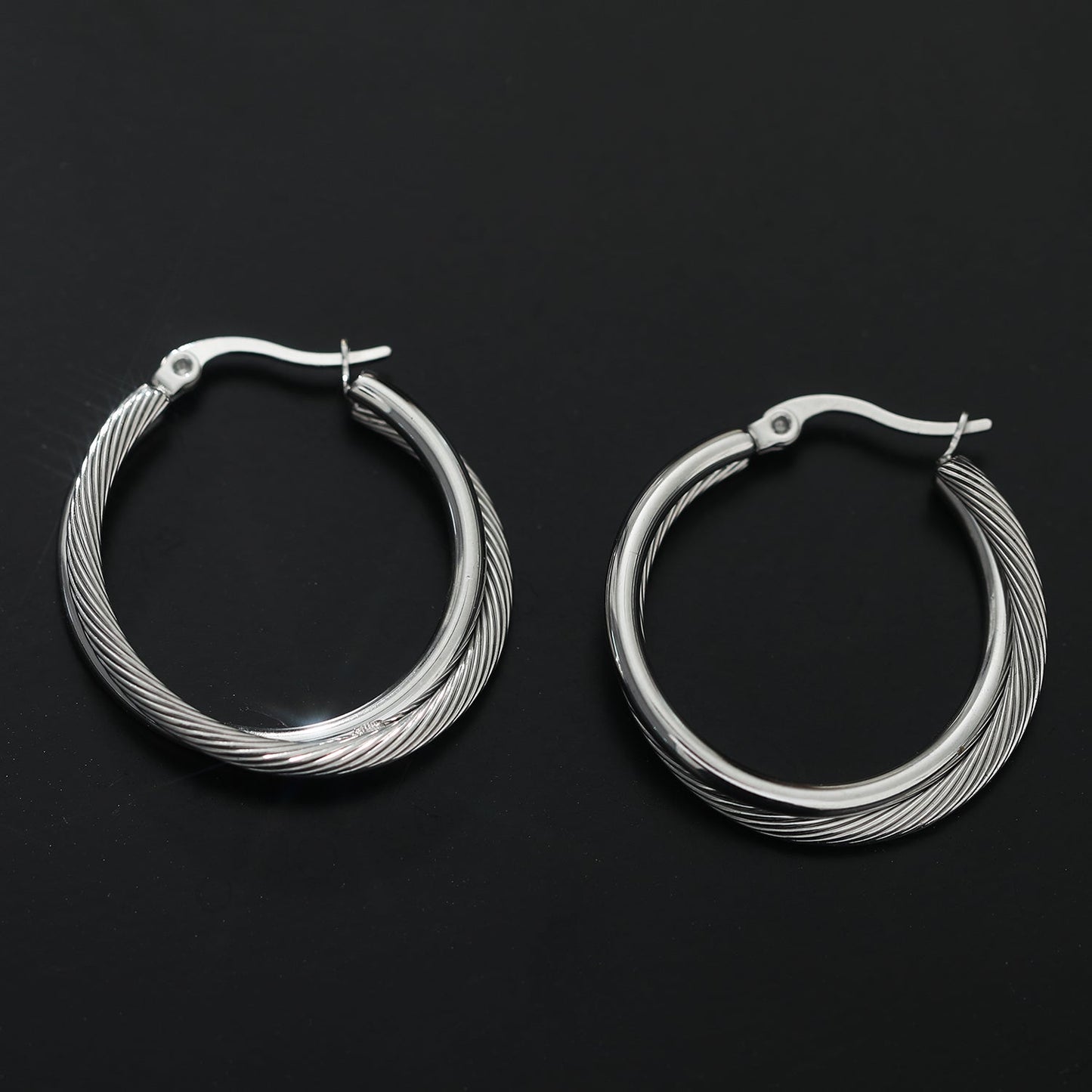 Style SAJAN: Double Hoop Silver Earrings