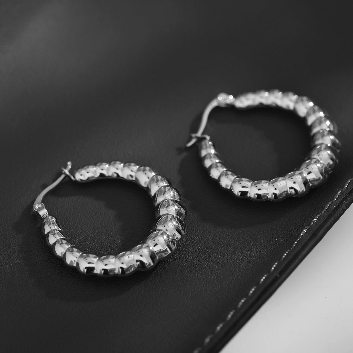 ANYA 72201S Croissant Hoops Silver