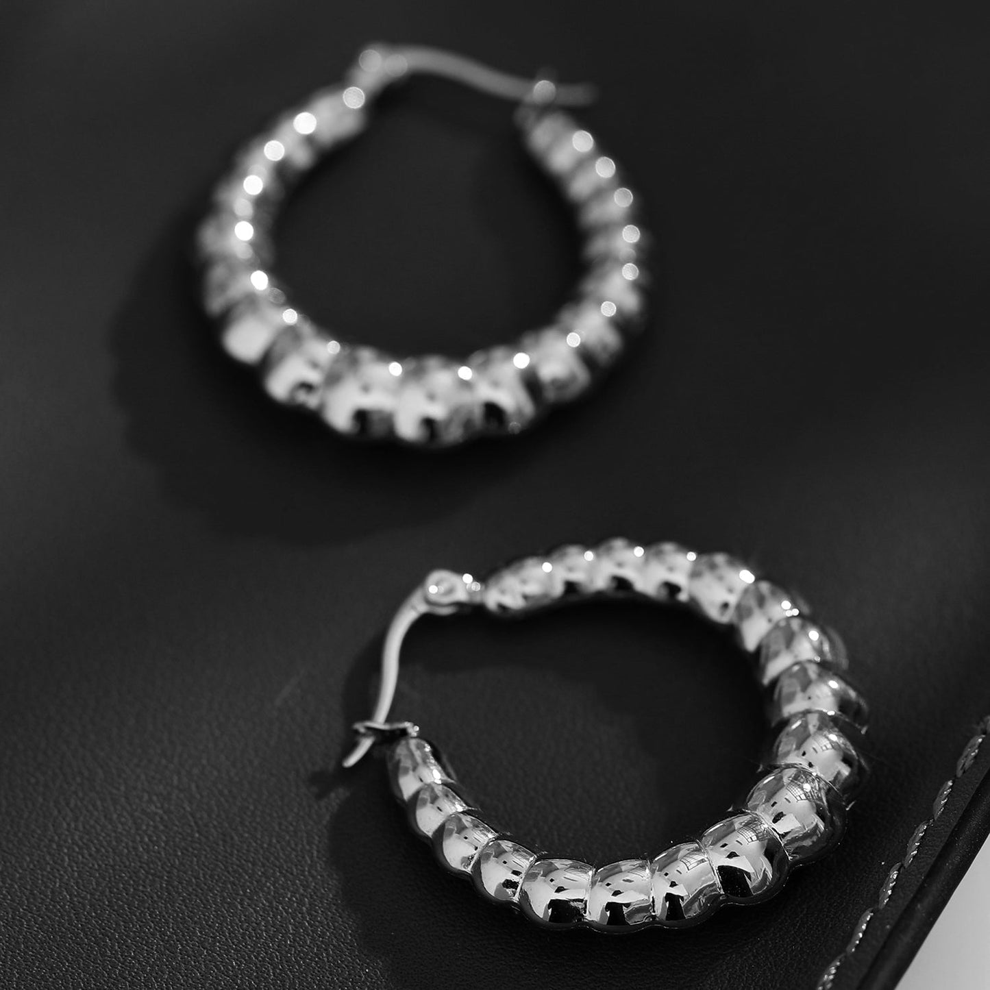 ANYA 72201S Croissant Hoops Silver